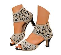 Sandales d'été pour femme - Bouche de poisson - Bout ouvert - Sexy Rome - Talons ultra hauts - Escarpins - Bout ouvert - Avec sandales - Pour mariage, bal de fin d'année - Sandales élégantes à talon