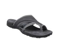 Sandales d'été pour femme - Mules larges pour femme - Bout ouvert - Respirantes - Légères - Douces - Antidérapantes - Sandales de loisirs minimalistes - Tongs tendance, gris, 36 EU
