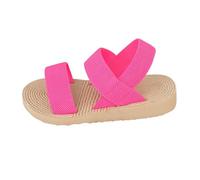 Sandales d'été pour femme - Pieds larges - Élégantes - Sandales d'été à plateforme - Sandales de plage - Sandales plates - Sandales plates - Sandales pieds nus - Orthopédiques, Rose (002), 38 EU