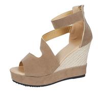 Sandales d'été pour femme - Sandales tendance et robustes - Idéales pour les aventures en ville et les voyages - Avec semelle flexible et aspect tendance pour l'exploration - Sandales pour femme, kaki