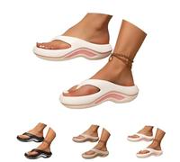 Sandales d'été pour femme tongs femme mode orthopédiques d'été confortables cuir support arc plantaire flip flop douche plage piscine ouvert mer léger élégant pantoufles antidérapantes caoutchouc