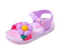 Sandales d'été pour fille Bout Ouvert Antidérapant Rose Amour Princesse Chaussures Bling Diamant brillant fleurs talons Papillon en Strass anniversaire, cole, performance