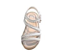 Sandales d'été pour fille, édition coréenne, petites filles, perles ouvertes, chaussures de princesse petites, moyennes, grandes, chaussures de performance, chaussures de vélo, sandales pour femme