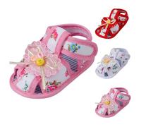 Sandales d'été pour petite fille - Nœud mignon - Fleur - Bout fermé - Semelle souple - Antidérapantes - Confortables - Toile de qualité supérieure - Chaussures de marche pour la plage, rose, 20 EU