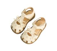 Sandales d'été unisexes pour enfants - Sandales de plage antidérapantes - Chaussures d'été fermées, beige, 30 EU