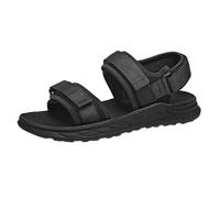 Sandales d'extérieur imperméables pour homme - Sandales de plage avec bride arrière - Sandales orthopédiques antidérapantes - Sandales d'été respirantes - Chaussures d'été classiques rétro, Noir , 44