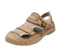 Sandales d'extérieur pour homme - Sandales de plage d'été - Bout fermé - Sandales de trekking - Sandales de loisirs creuses - Légères - Chaussures d'été confortables - Sandales de randonnée