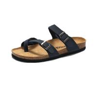 Sandales D'extérieur Pour Hommes, Sandales D'été Respirantes À Enfiler Pour Homme Soulageant L'hallux Valgus Avec Bride Réglable En Métal, Tongs Orthopédiques Élégantes À Clip En PU(Blue,44 EU)