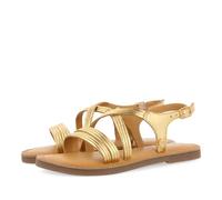 SANDALES DORÉES AVEC DES BRIDES TUBULAIRES EN CUIR POUR FILLE ET GARÇON ANNEX