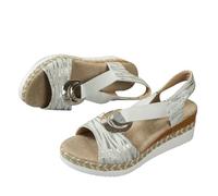 Sandales Élastiques Compensées pour Femme - Chaussures de Piscine et Plage à Soutien Plantaire Confort Anti-dérapant Bout Ouvert pour Soirée Mariage