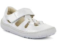 Sandales élastiques de largeur M, pieds nus, rouge, argenté, 27 EU