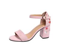 Sandales élégantes à brides brodées et talons hauts, parfaites pour l'été chic et décontracté, avec une semelle intérieure confortable et un charme indéniable.