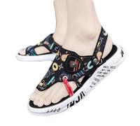 Sandales élégantes à Enfiler pour Homme, antidérapantes et résistantes, soulageant Les oignons, correcteur d'oignon séparé des Orteils(Black,44 EU)