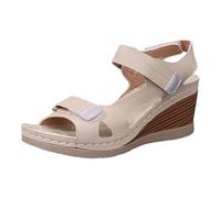 Sandales élégantes pour femme avec semelle plateforme - Talons carrés pour plus de confort - Mode parfaite pour le quotidien et la détente, Blanc., 38 EU