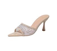 Sandales élégantes pour femme avec talon - Chaussures de plage pour femme - Sexy - Bout ouvert - En maille - Confortable - Support de la voûte plantaire - Antidérapantes et légères - Sandales