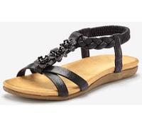 Sandales empiècement extensible et brides élastiques pour un confort optimal - LASCANA - noir NOIR 41