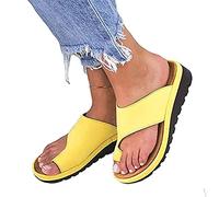 Sandales en cuir à bout ouvert pour femmes, sandales correctrices d'oignons pour l'été en plein air randonnée randonnée plage