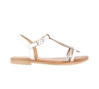 Les Tropéziennes par M. Belarbi Bada, Sandales Bride arriere Filles, Blanc (Blanc/Argent 85) 28 EU