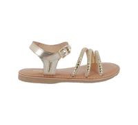 Sandales En Cuir À Brides Or 31