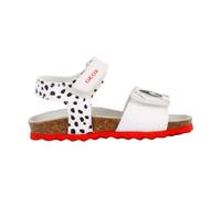 Geox Sandales pour bébé fille B Chalki Girl, white black, 20 EU
