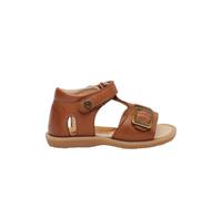 Sandales en cuir à scratch quarzo marron 29