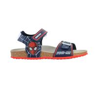 Sandales en cuir à scratch - Spiderman marine rouge 34