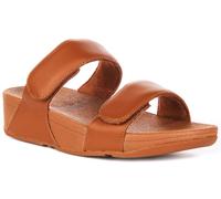 Sandales En Cuir Ajustables Fitflop Lulu Pour Femmes En Beige Clair UK 3 - 8