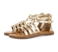SANDALES EN CUIR ARGENTÉ DE STYLE ROMAIN POUR FILLE ET GARÇON BENICIA