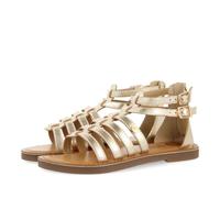 SANDALES EN CUIR ARGENTÉ DE STYLE ROMAIN POUR FILLE ET GARÇON BENICIA