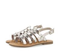 SANDALES EN CUIR ARGENTÉ DE STYLE ROMAIN POUR FILLE ET GARÇON LENI