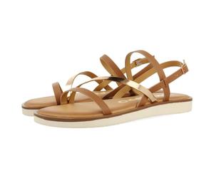 Sandales en Cuir avec des Brides Blanches ET MÉTALLISÉES pour Femme CARBIS