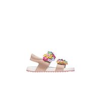 Naturino Sandales en cuir avec des fleurs appliquées, Rose poudré- 30
