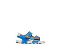 Sandales En Cuir Avec Double Fermeture Scratch Glovy. Orange-Bleu - 35 Bleu