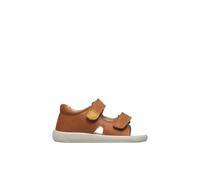 Sandales En Cuir Avec Fermeture Scratch July Marron Clair- 24