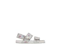 Sandales En Cuir Avec Imprimé Tulipes Holkas. Argent - 32 Gris