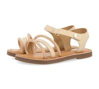 Sandales en Cuir DE Couleur Off-White avec des Pierres PRÉCIEUSES pour Fille ET GARÇON Santee