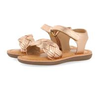 Sandales en Cuir DE Couleur Off-White avec TRESSAGE ET Fermeture Ajustable pour BÉBÉ FLUSHE