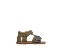 Sandales en cuir et suède quarzo kaki 23