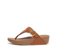 Fitflop Femme Lulu Adjustable Leather Toe-Post Sandals cale, Bronzage Clair, 38 EU