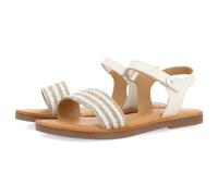 SANDALES EN CUIR NUDE AVEC STRASS ET FERMETURE AJUSTABLE POUR FILLE ET GARÇON STUBICA