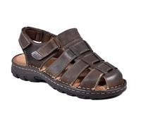 Sandales en cuir premium pour homme Ozabi - Semelle Soft Touch - HM231D1 Coffee 41