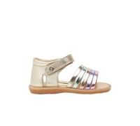 Sandales en cuir rubino rose-platine 22