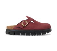 Sandales en cuir suédé épais femme Birkenstock Boston Rouge 42 Étroit