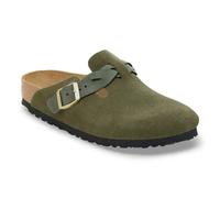 Sandales En Cuir Suédé Tressé Birkenstock Boston Vert