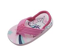 Sandales en EVA avec tongs réglables pour enfants - Sangle de plage - Chaussures élastiques - Chaussures d'été antidérapantes, Rose, 26 EU