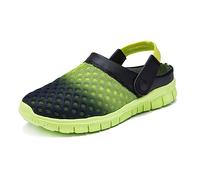 Sandales en Maille Chaussures à Enfiler pour Unisexe Hommes Femmes Pantoufles Anti-dérapant Plage Marche été Chaussures d'allaitement Respirant,Vert,43