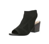 Sandales en Tricot Femme Bottines Talon Large Bottes Talons Hauts Botte Poisson Bouche Boots Rétro Évidé Chaussure Bride à la Cheville Bout Ouvert Sandale Respirante Confortables pour Plage d'été
