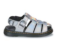 Sandales enfant filles Dr. Martens Caarys J Silver Lazer Reflective Metallic Argenté 32