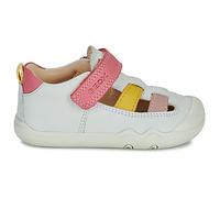 Geox Bébé Fille B STEPPIEUP Girl A Basket, White/DK Pink, 21 EU