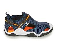 Geox Garçon Jr Wader Sandales de sport, Bleu Marine Orange Fluo, 26 EU